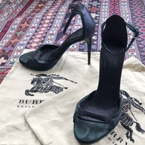 Burberry Larkspur Platform Sandal, Green Onyx